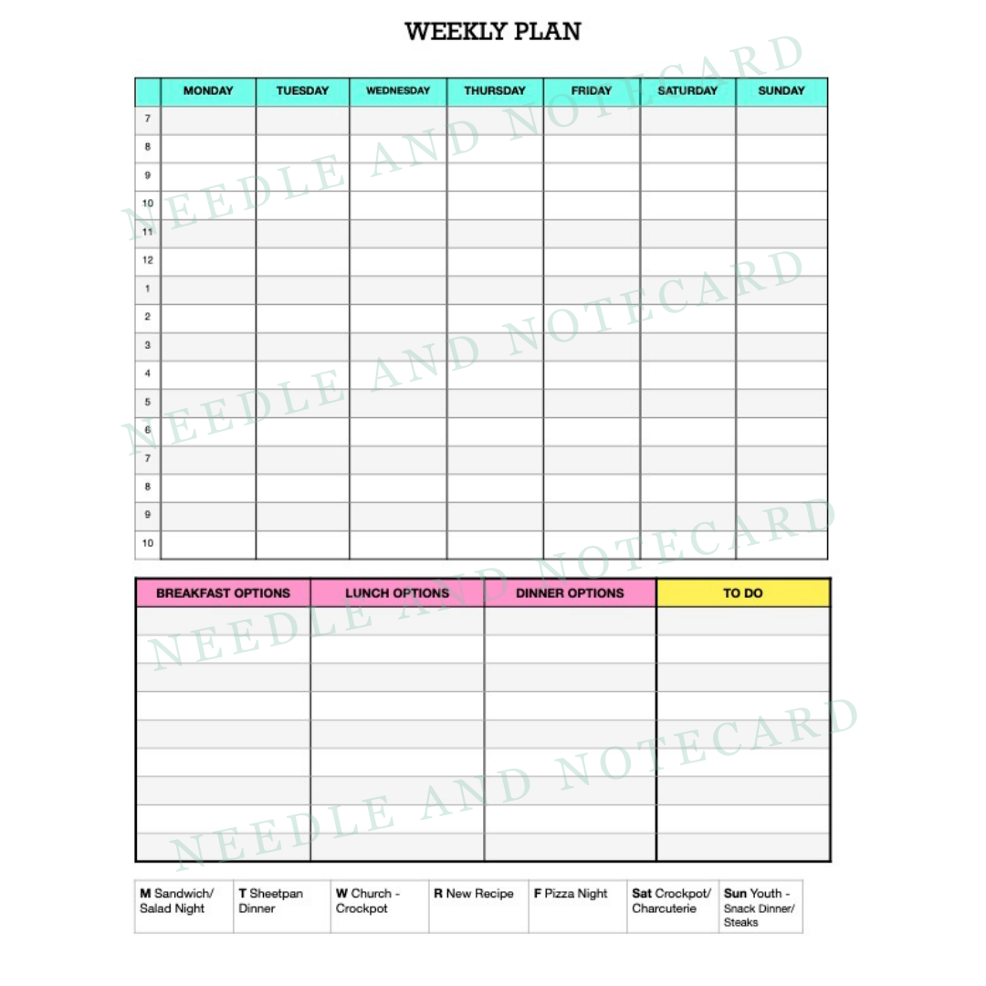 Weekly Planner Free Digital Download