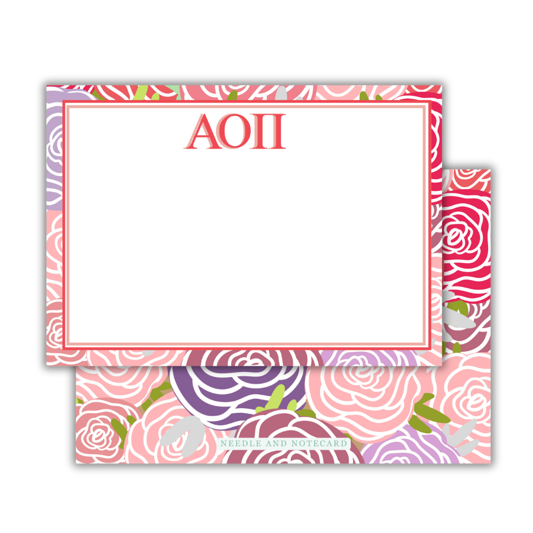 Abstract Rose Flat Notecards