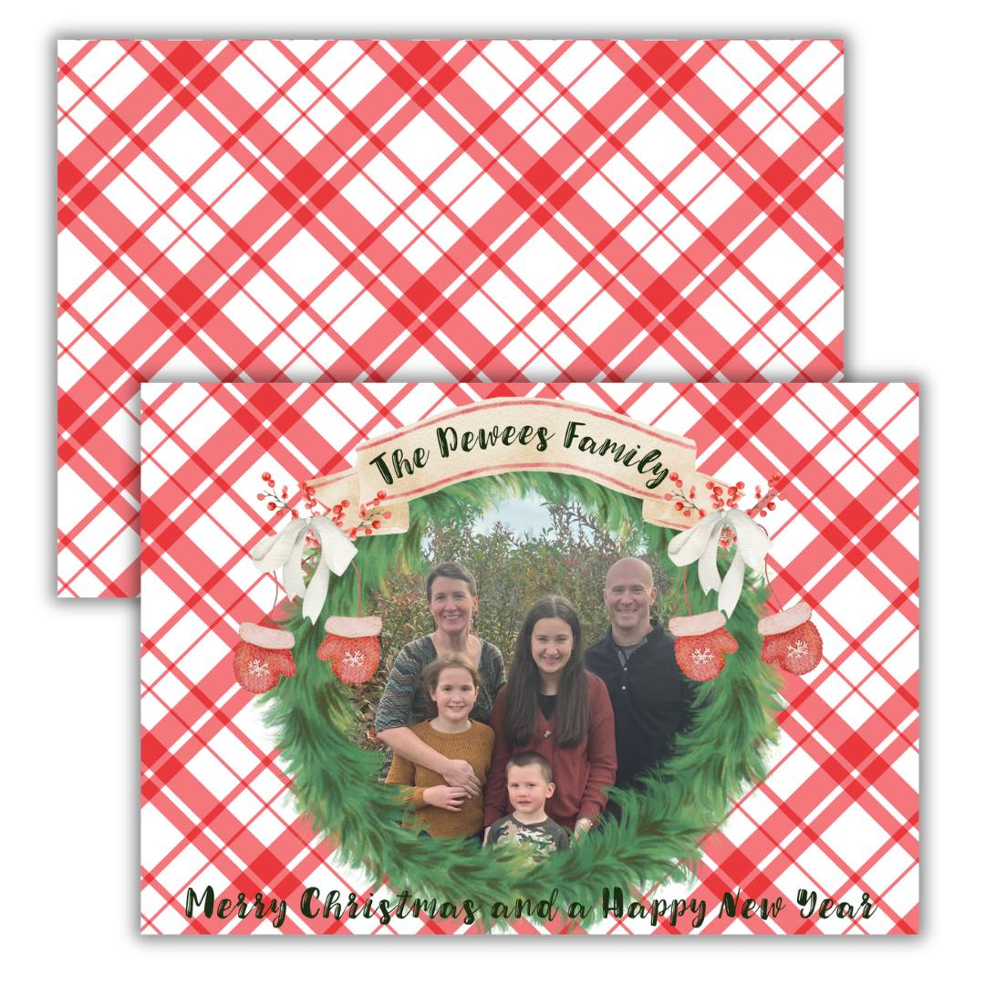 Red Plaid Christmas Cards