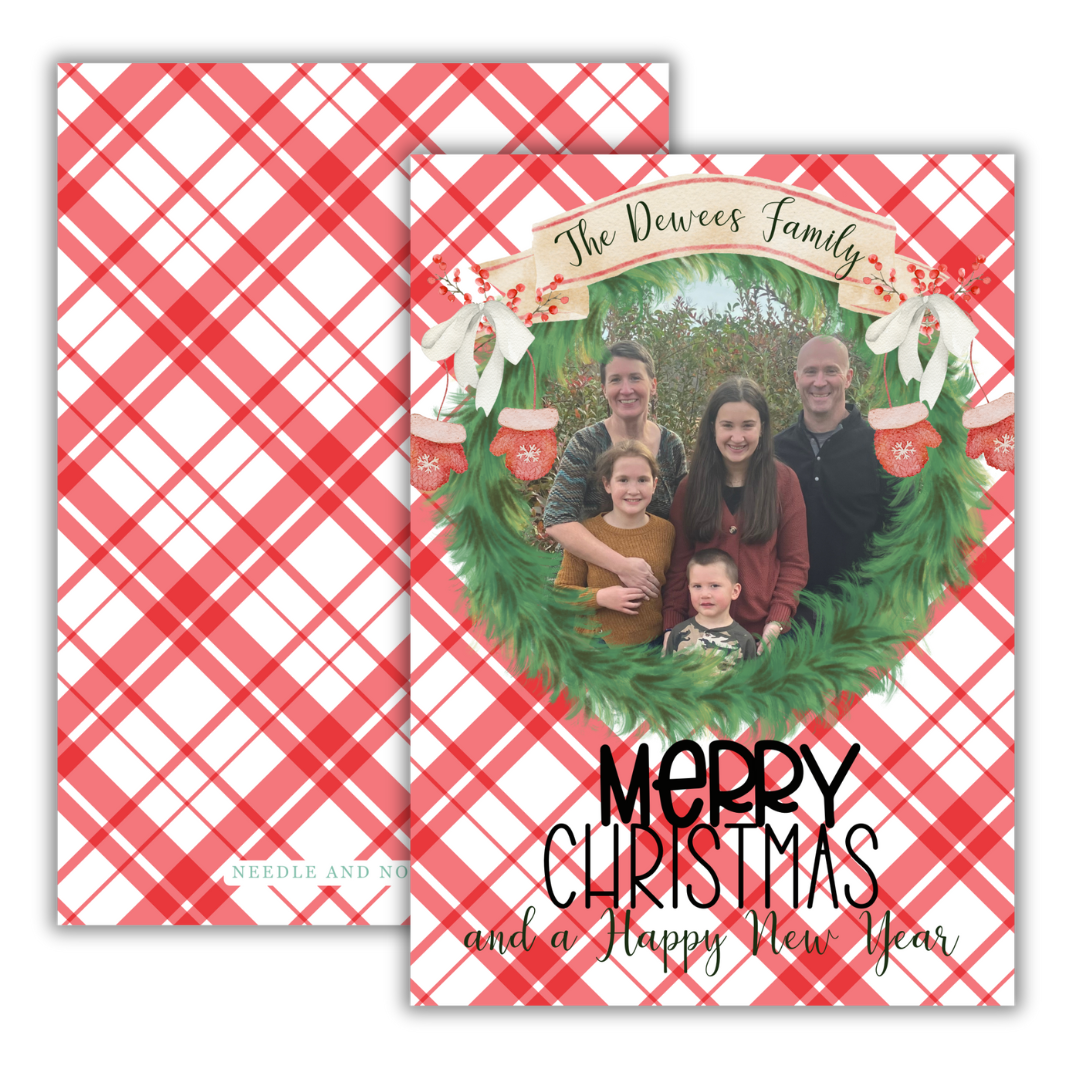 Red Plaid Christmas Cards