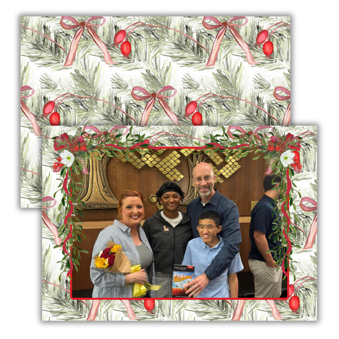 Grand Greenery Garland Christmas Cards