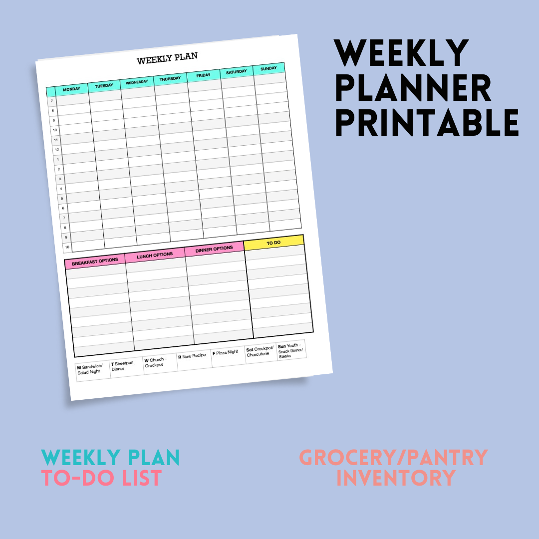 Weekly Planner Free Digital Download