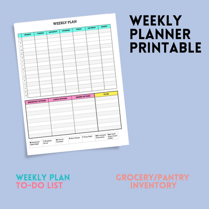 Weekly Planner Free Digital Download