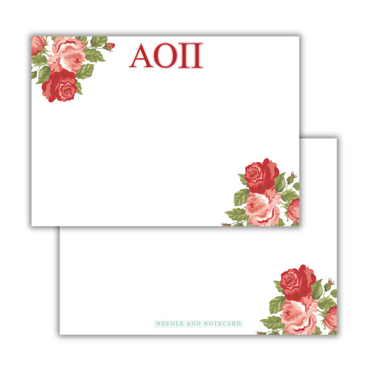 English Rose Flat Notecard