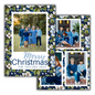 Blue Magnolia Portrait Christmas Cards