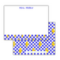 Chargers Checkered Lightning Flat Notecards