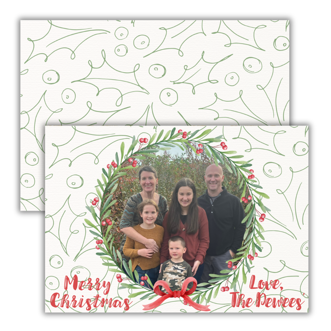 Cozy Country Holly Christmas Cards