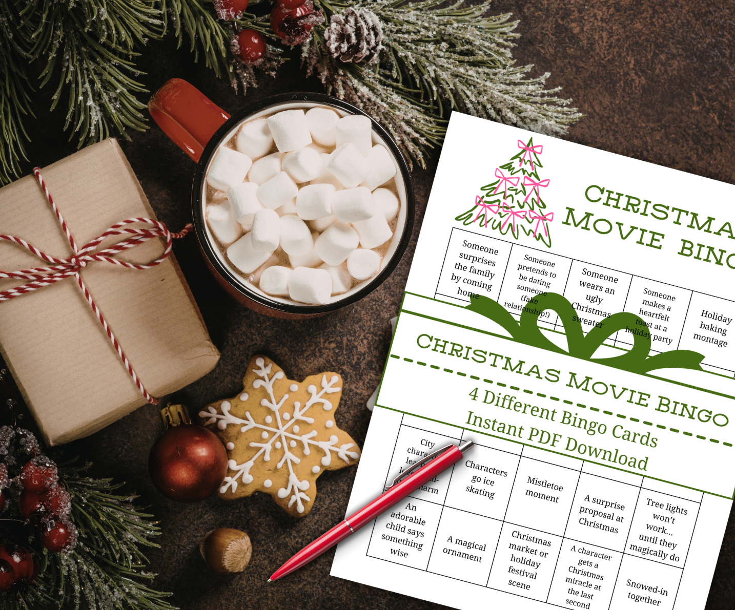 Christmas Movie Bingo | Digital Download | PDF Printable