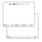 Colorful Tally Mark Flat Notecards