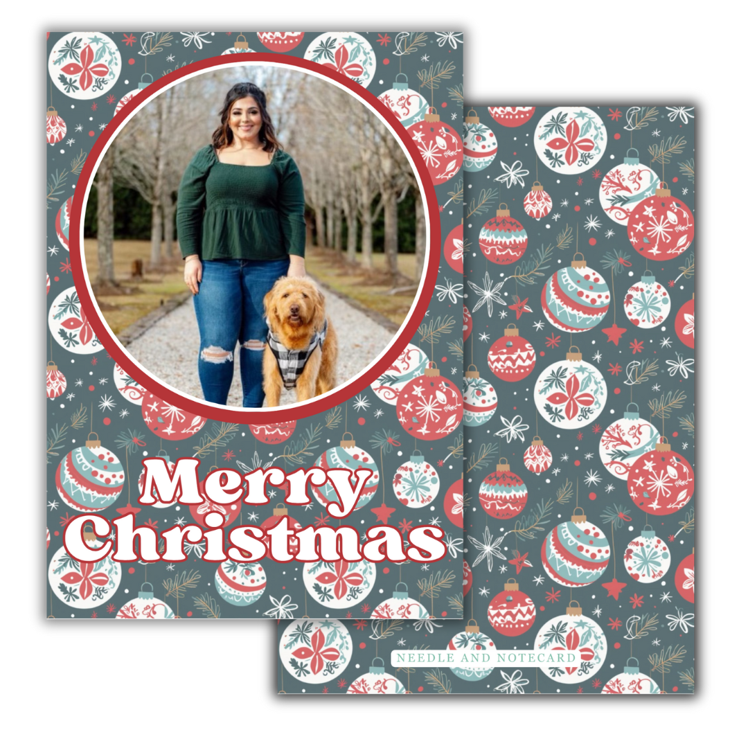 Cozy Country Ornaments Christmas Cards