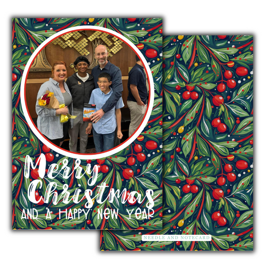 Cozy Country Holly Berries Christmas Cards