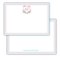 Monogram Crest Flat Notecards