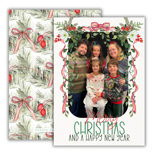 Grand Greenery Garland Christmas Cards