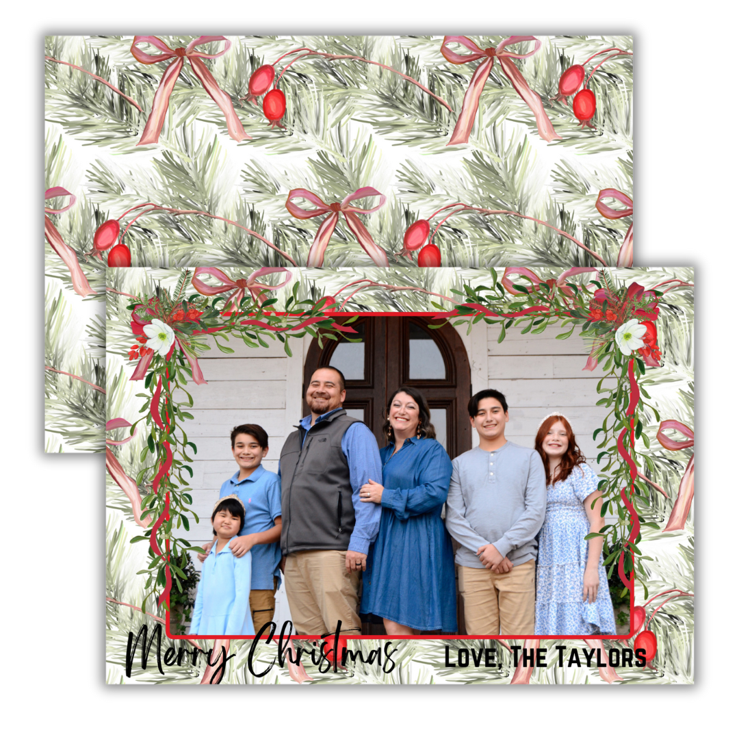 Grand Greenery Garland Christmas Cards