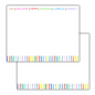Colorful Family Name Flat Notecards