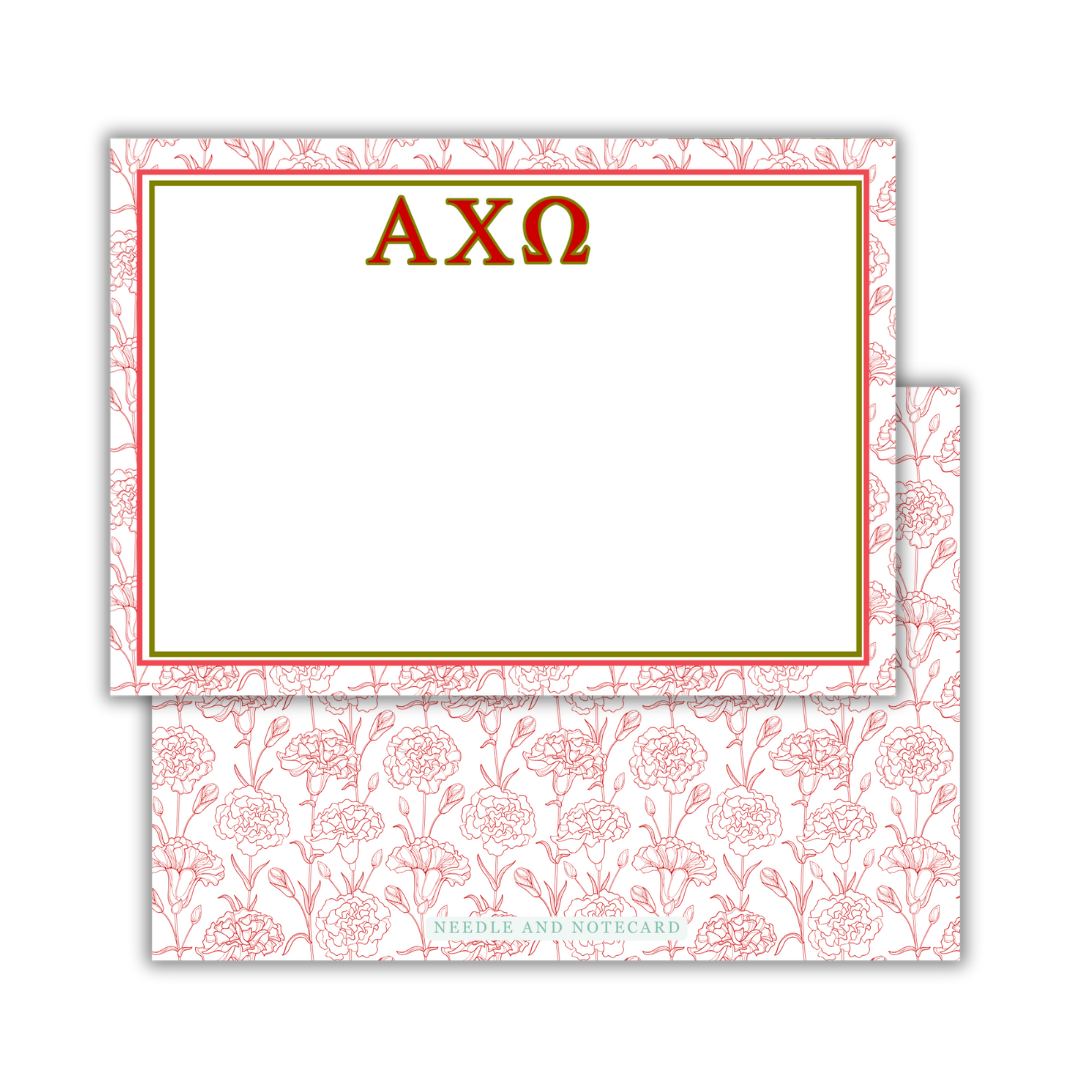 Red Carnation Flat Notecards