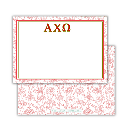Red Carnation Flat Notecards