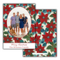 Poinsettia Oval Christmas Cards