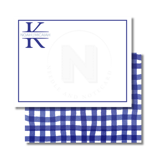 Preppy Blue Flat Notecards