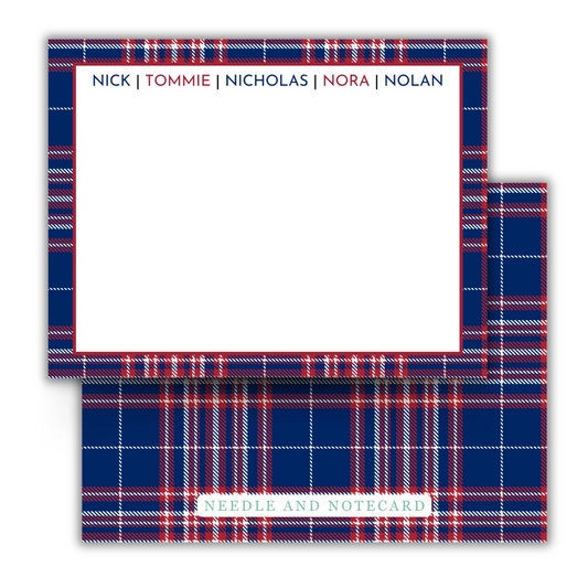 Tartan Plaid Flat Notecards