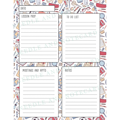 Teacher Planner Digital PDF Download