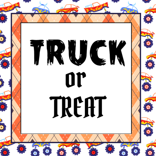 Truck or Treat Halloween Tag Digital Download