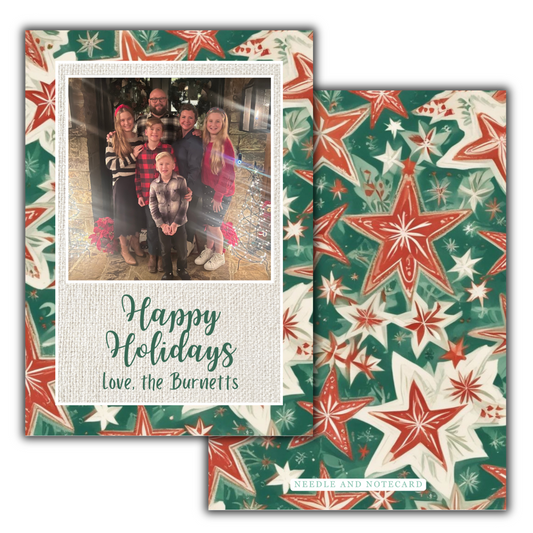 Vintage Star Canvas Frame Christmas Cards